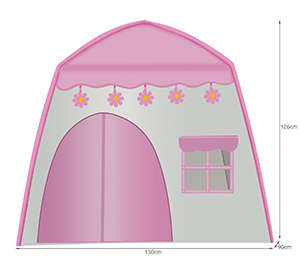 Speeltent XL met LED verlichting - Tent - Roze