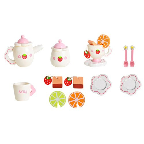 Houten Theeset met Accessoires
