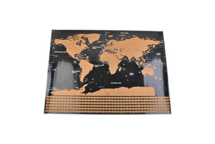 Luxe Wereldkaart Kraskaart