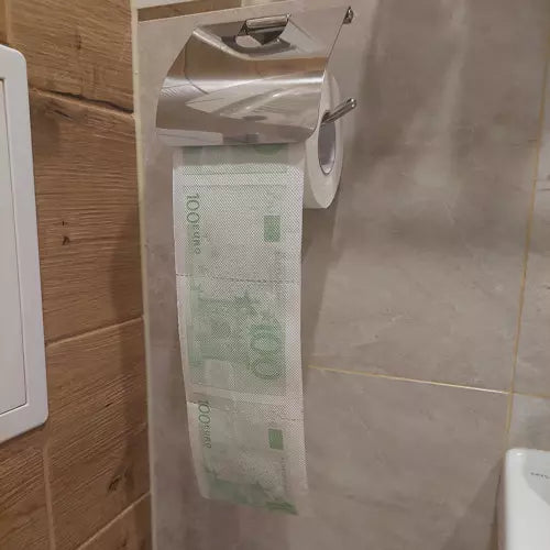 2X Toiletpapier 100 euro Biljet