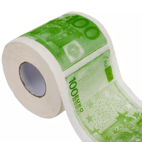 2X Toiletpapier 100 euro Biljet