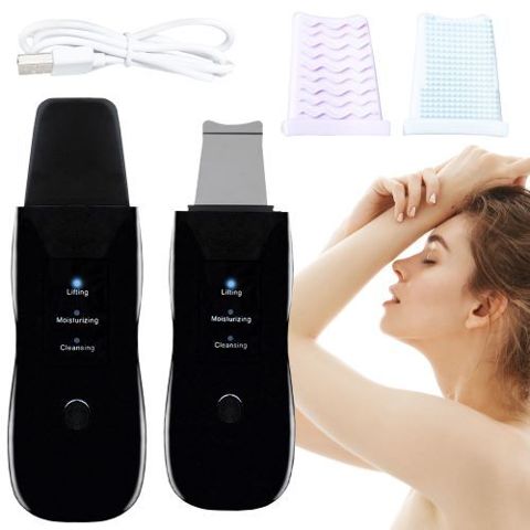 Huidverjongingsapparaat - Ultrasonic Facial Scrub Cleaner