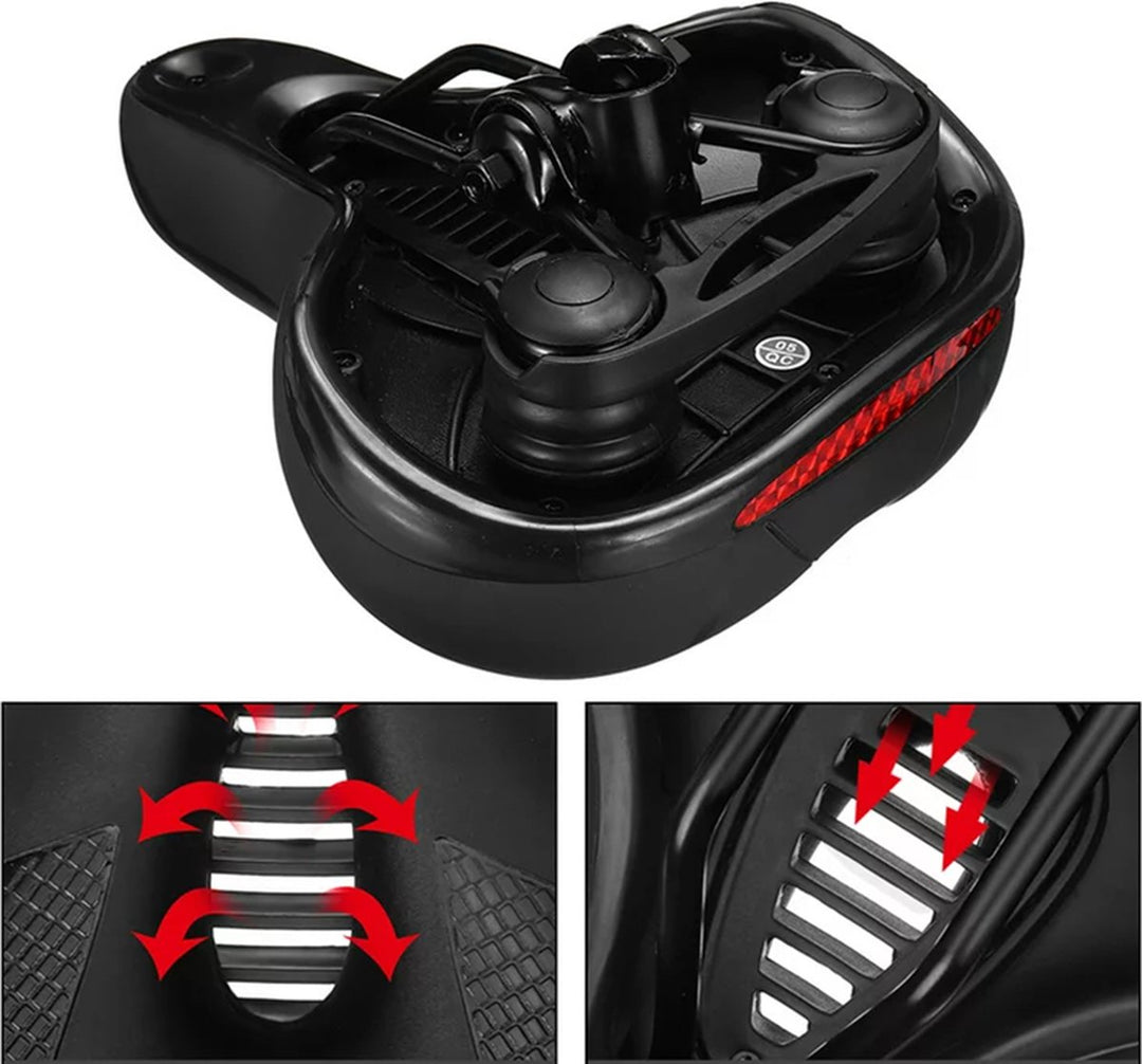 Fietszadel Met Gelpads - Zwart/Rood - Uitsparing