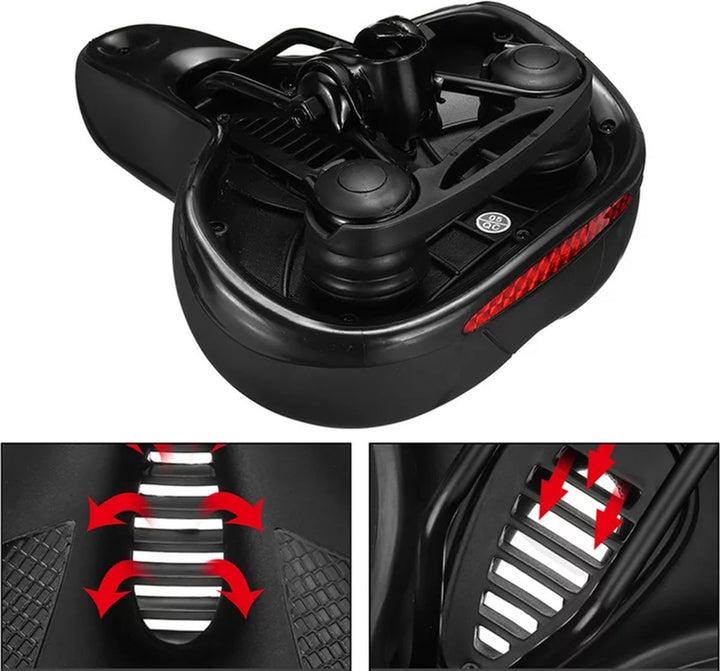 Fietszadel Met Gelpads - Zwart/Rood - Uitsparing