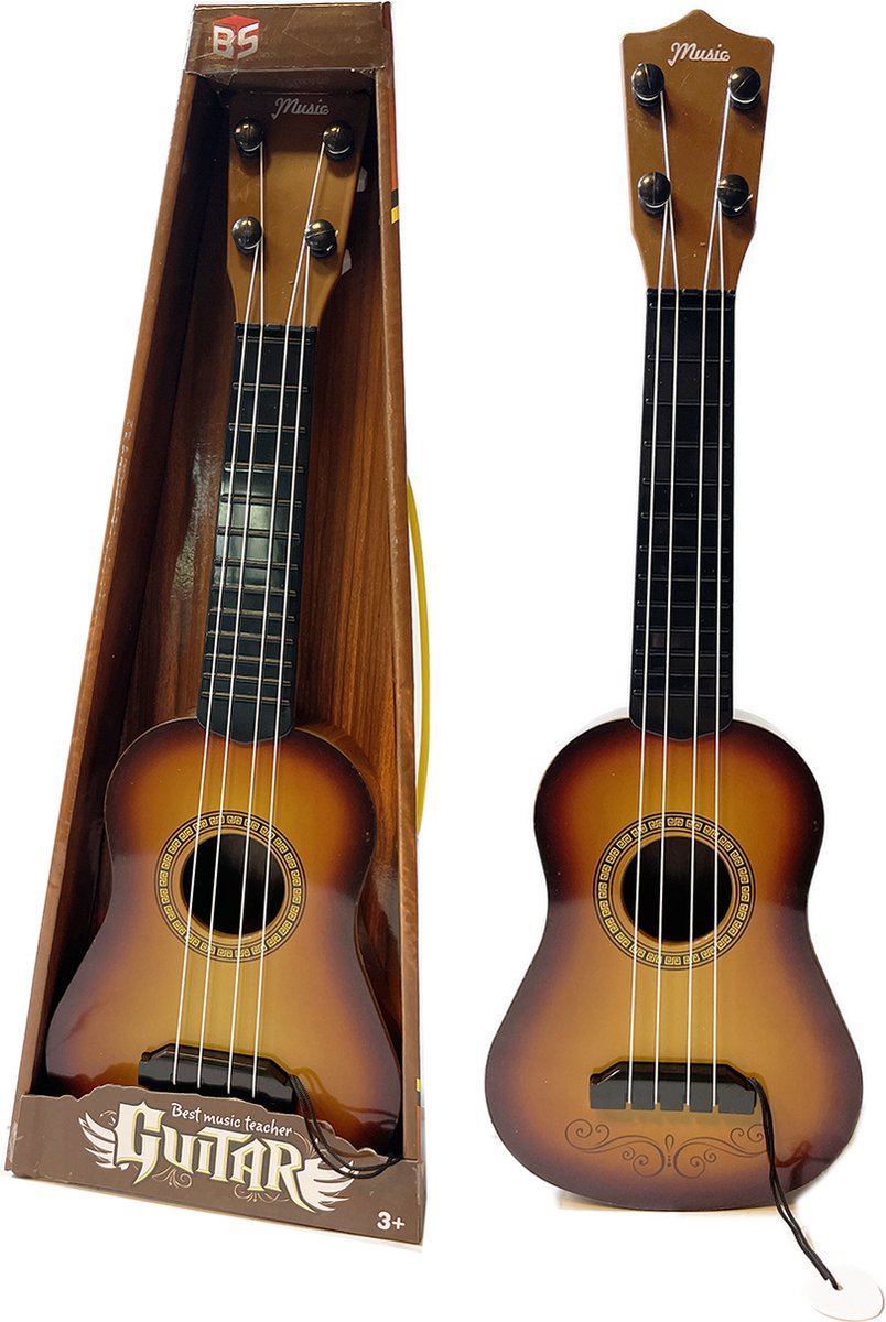 Music Guitar - speelgoed gitaar - 4 snaren - 40cm - kindergitaar
