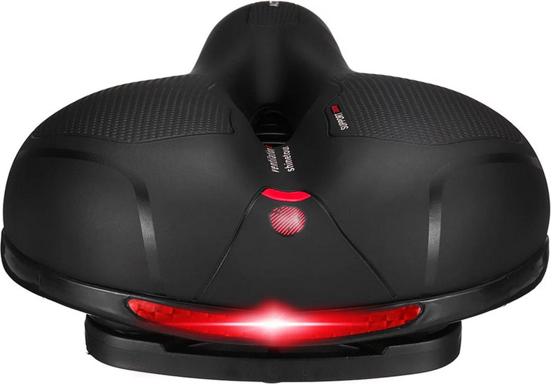 Fietszadel Met Gelpads - Zwart/Rood - Uitsparing