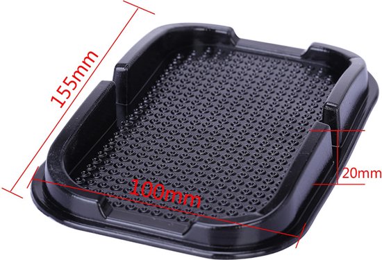 Auto Antislipmat Telefoon - Zwart