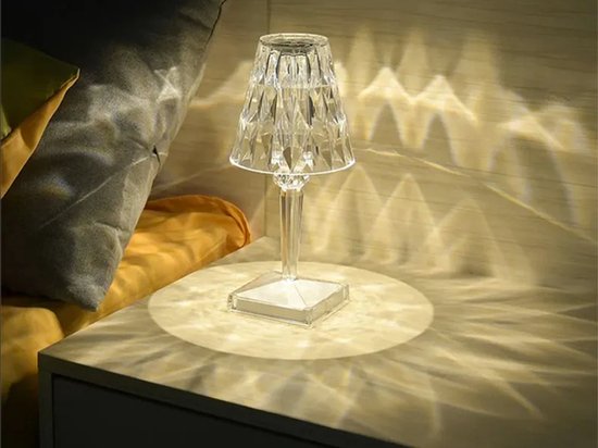 Crystal Lamp 3 Lichtstanden - Oplaadbaar