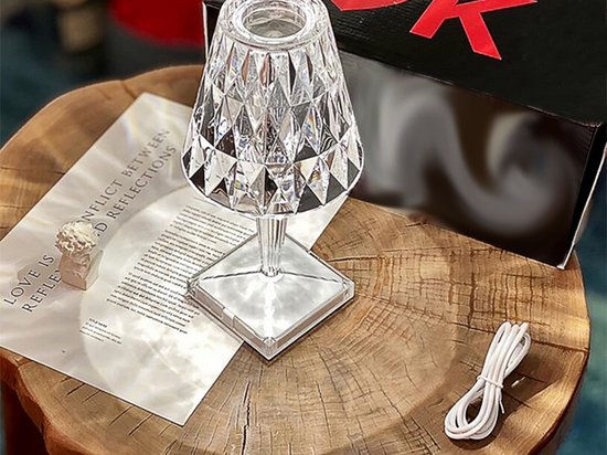 Crystal Lamp 3 Lichtstanden - Oplaadbaar
