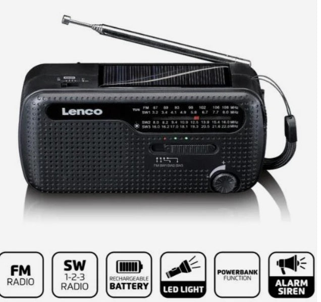 Noodradio met ontvangst van AM/FM-zenders