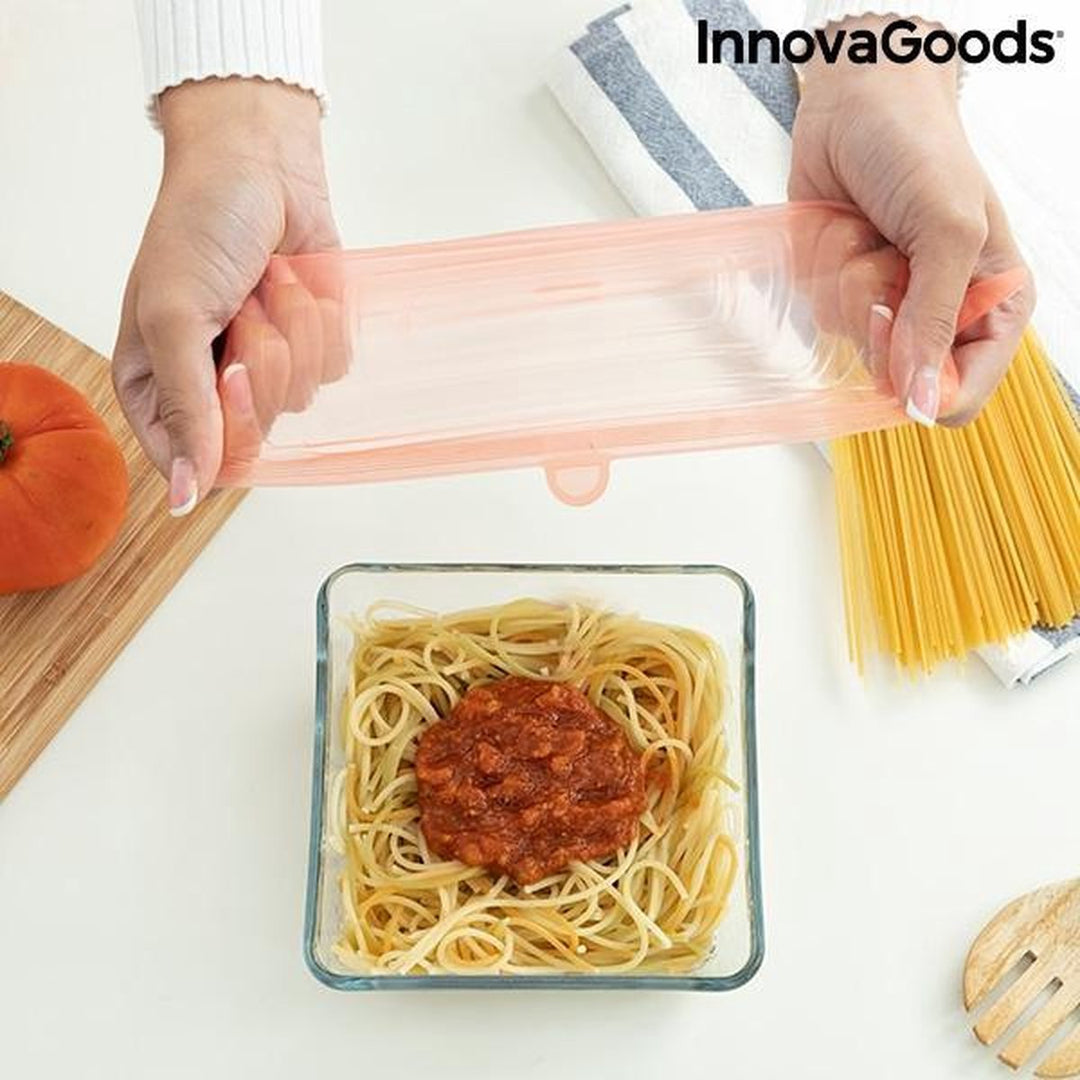 Innovagoods- Siliconen deksels-Verstelbaar deksels-Robuust en Duurzaam-Herbruikbaar-10 stuks