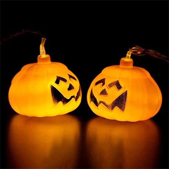Halloween lichtsnoer pompoen - 2 meter - Oranje