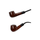 Pipe Set Walnut Brown + Red Polished 2 stuks