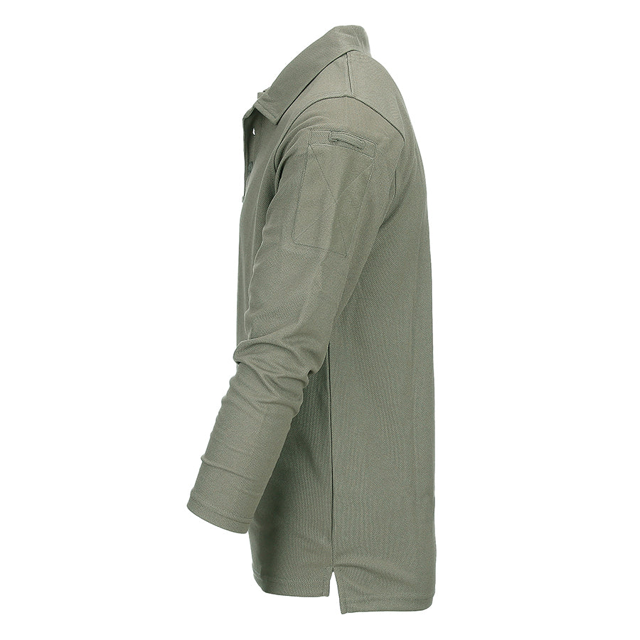 101INC Tactical Polo Quick Dry Lange Mouw - Groen