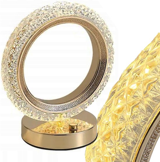 Kristallen Tafellamp Ring - Meerdere standen kleuren