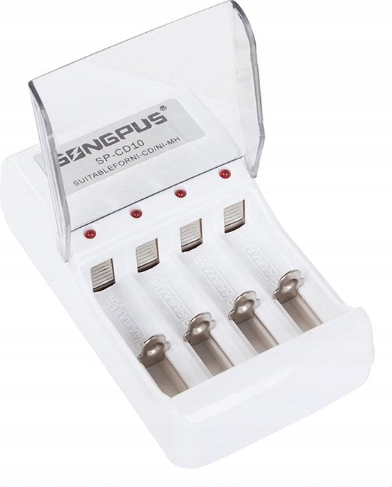 Oplaadbare batterijlader AA &amp; AAA, inlusief : 4x AA-oplaadbare batterijen
