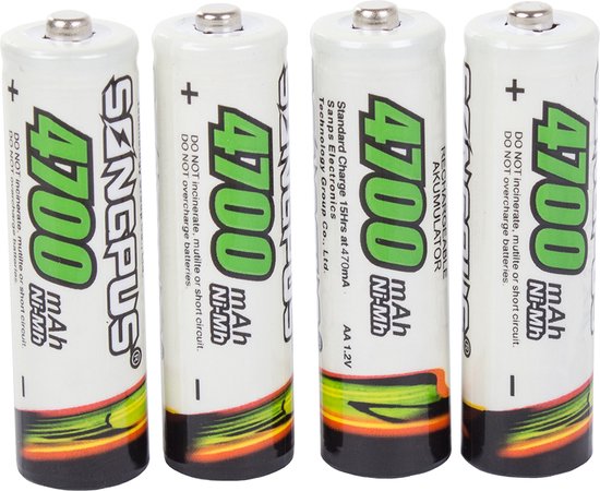 Oplaadbare batterijlader AA &amp; AAA, inlusief : 4x AA-oplaadbare batterijen