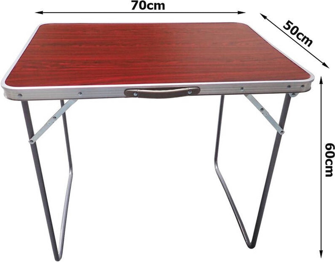 Opvouwbare Campingtafel - Bruin Houten look 70x50x60 cm