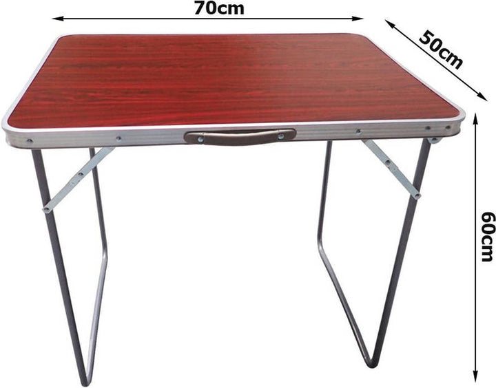 Opvouwbare Campingtafel - Bruin Houten look 70x50x60 cm