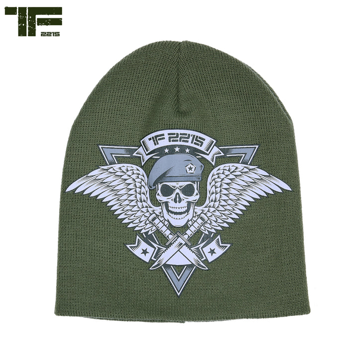 TF-2215 Beanie skull &amp; wings - Groen