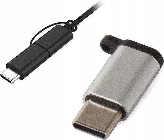 USB micro naar USB C adapter 5 Stuks Grijs - USB-C-standaard: 3.0, 3.1