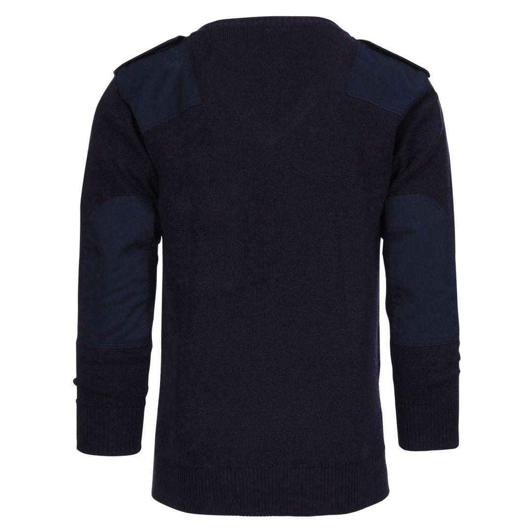 Fostex Trui V-Hals 50/50 Wol - Blauw
