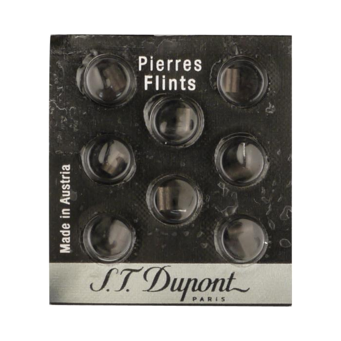 Vuursteen S.T. Dupont silver/wit 8 stuks op kaart