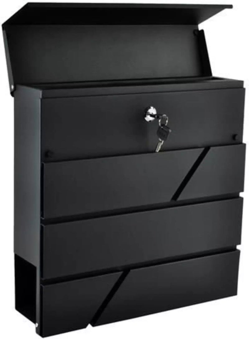 Malatec brievenbus – brievenbus met krantenrol – wandbrievenbus - antraciet