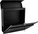 Malatec brievenbus – brievenbus met krantenrol – wandbrievenbus - antraciet