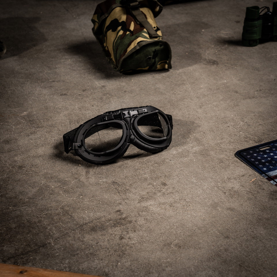 Fosco Motorbril Zwart Raf