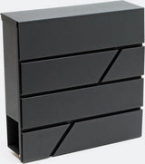 Malatec brievenbus – brievenbus met krantenrol – wandbrievenbus - antraciet