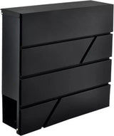 Malatec brievenbus – brievenbus met krantenrol – wandbrievenbus - antraciet