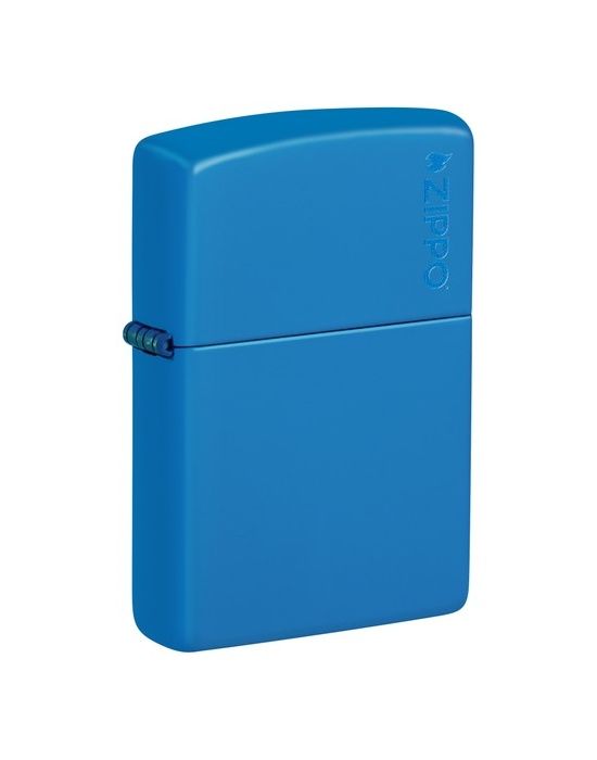 Zippo Aansteker Sky Blue Matte Met Zippo Logo