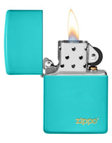 Zippo Aansteker Flat Turquoise Zippo Lasered