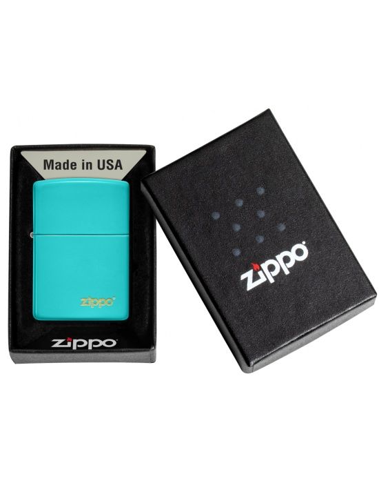 Zippo Aansteker Flat Turquoise Zippo Lasered