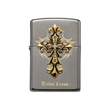 Zippo Special Asian Tribal Cross Emb. BK