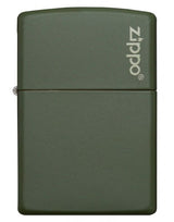 Zippo Aansteker Green Matte Met Logo