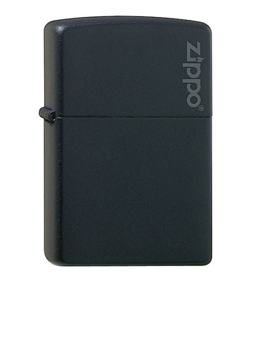 Zippo Aansteker Black Matte Met Logo