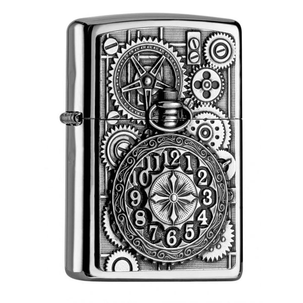 Zippo Designs POCKET WATCH AND GEAR WHEELS EMBLEM