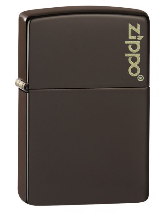 Zippo Aansteker Reg Brown Matte Zippo Logo