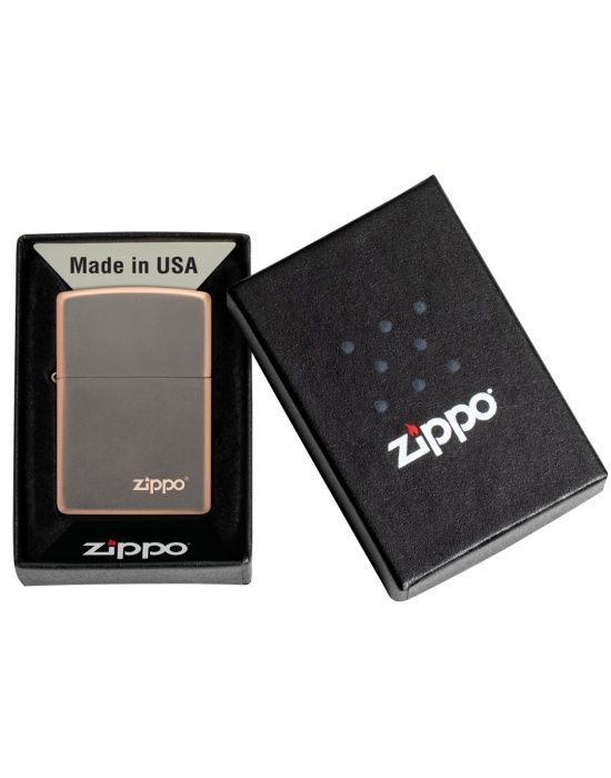 Zippo Aansteker RUSTIC BRONZE met ZIPPO LOGO