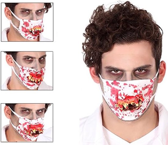 Zombie Mond Bloederige Tanden Masker
