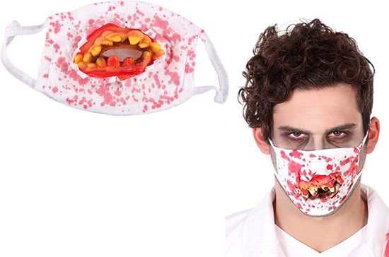 Zombie Mond Bloederige Tanden Masker