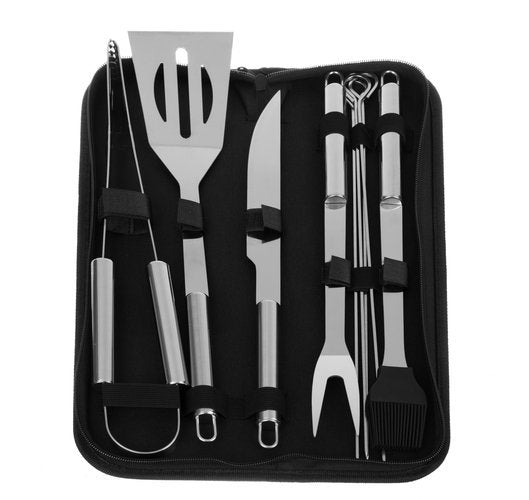 BBQ set 9-delig in handige opbergtas