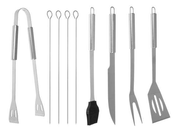 BBQ set 9-delig in handige opbergtas