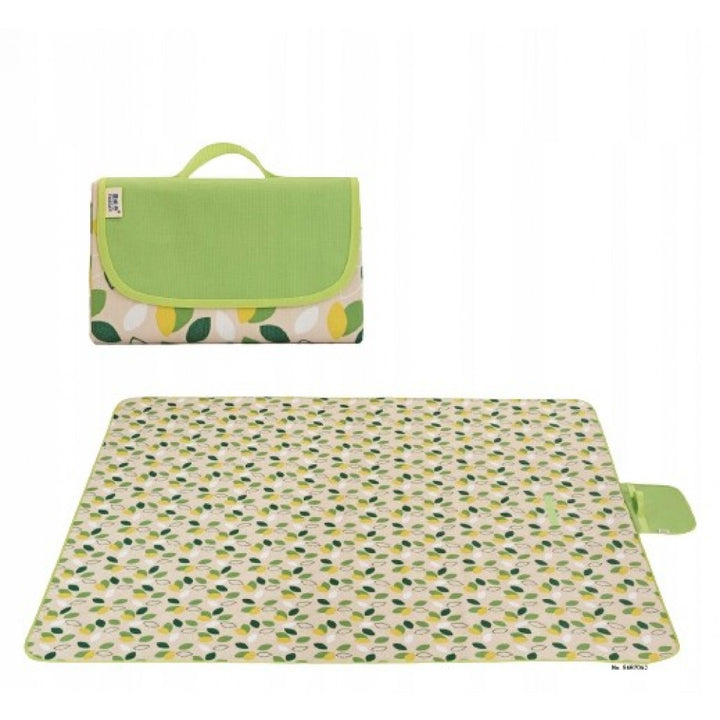 Strand/Picknickmat - Groen Geel Bladeren Motief