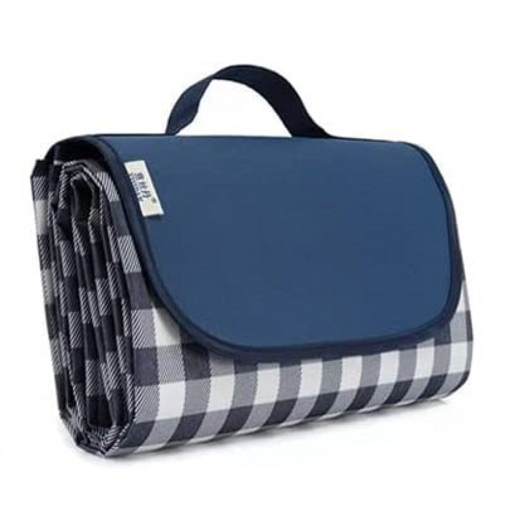 Strand/Picknickmat - Donkerblauw Geruit