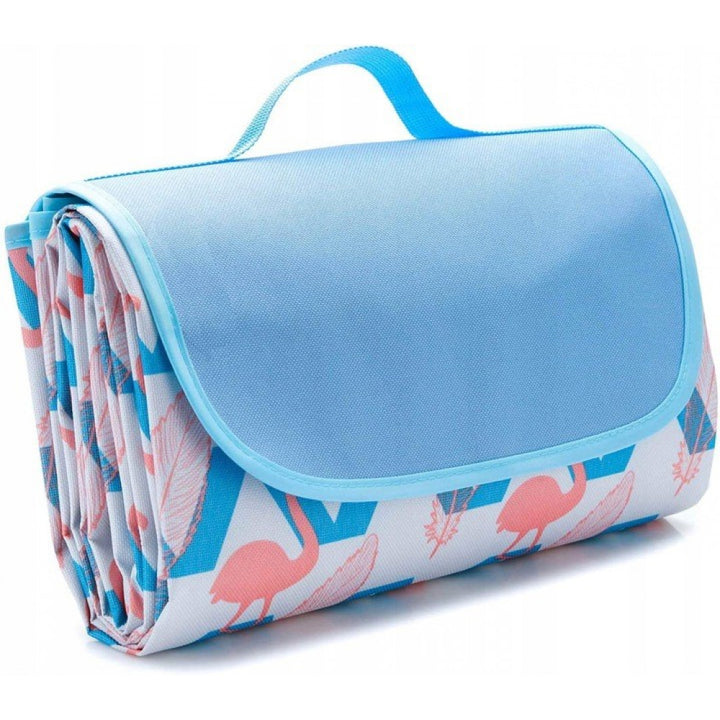 Strand/Picknickmat - Blauw Flamingo Motief