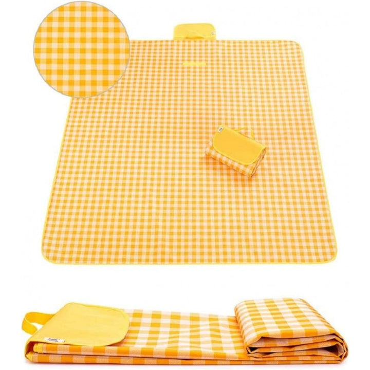 Strand/Picknickmat - Geel Geruit