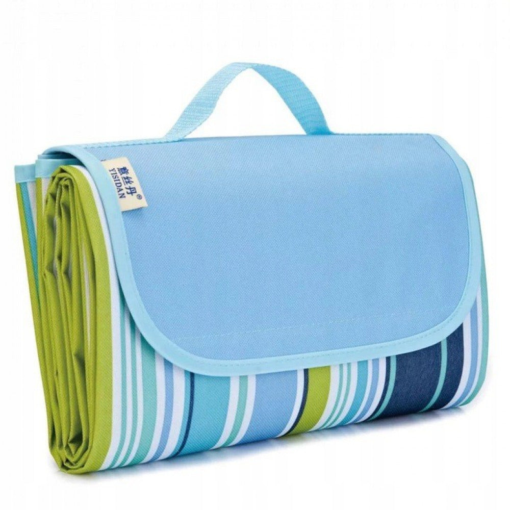 Strand/Picknickmat - Blauw Groen Gestreept